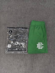 1:1 Top Qualtiy Eric Emanuel Dark Green Classic EE Mesh Shorts