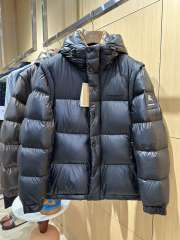 1:1 quality version Knight Logo Plaid Placket Hooded Quilted Down Jacket 3 colors 29481498