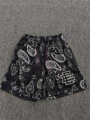 1:1 Top Qualtiy Eric Emanuel Black Bandana EE Logo Mesh Shorts