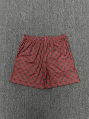 1:1 Top Qualtiy Eric Emanuel Red Green Monogram Allover Print EE Logo Mesh Shorts