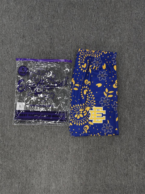 1:1 Top Qualtiy Eric Emanuel Bandana Purple Shorts