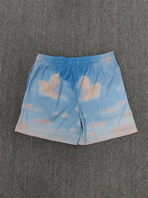 1:1 Top Qualtiy Eric Emanuel Sky Cloud Allover Print EE Logo Mesh Shorts