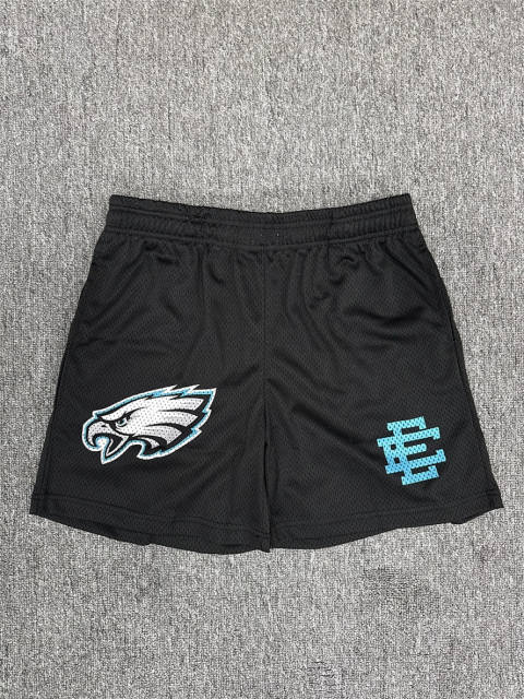1:1 Top Qualtiy Eric Emanuel Black Eagle Head EE Logo Mesh Shorts