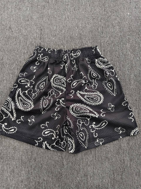 1:1 Top Qualtiy Eric Emanuel Black Bandana EE Logo Mesh Shorts