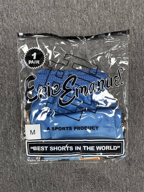 1:1 Top Qualtiy Eric Emanuel Blue City Skyline Print Mesh Shorts