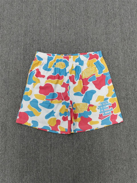 1:1 Top Qualtiy Eric Emanuel Colorful Pastel Camo EE Logo Mesh Shorts