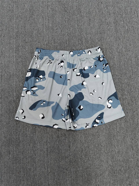 1:1 Top Qualtiy Eric Emanuel Blue Grey Chocolate Chip Camo EE Logo Mesh Shorts