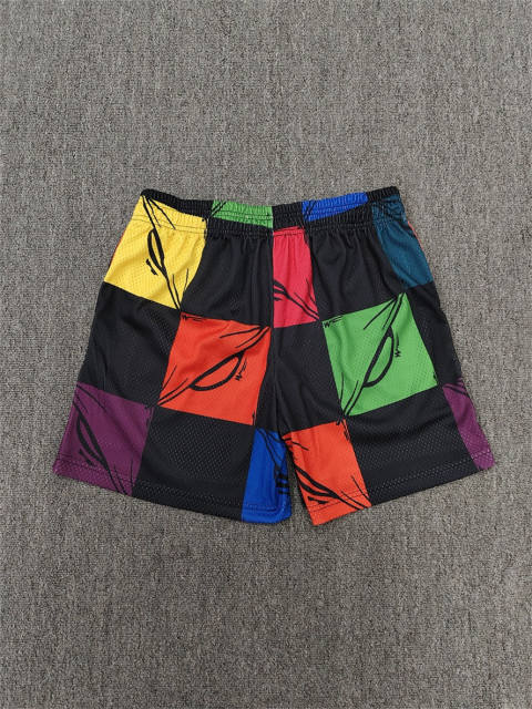 1:1 Top Qualtiy Eric Emanuel Multicolor Allover EE Letter Print Mesh Shorts
