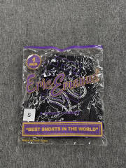 1:1 Top Qualtiy Eric Emanuel Black Bandana EE Logo Mesh Shorts