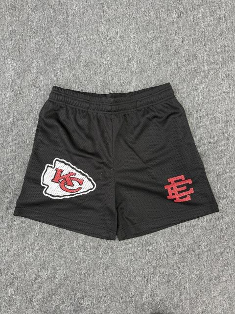 1:1 Top Qualtiy Eric Emanuel Black EE Logo Mesh Shorts