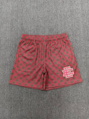 1:1 Top Qualtiy Eric Emanuel Red Green Monogram Allover Print EE Logo Mesh Shorts