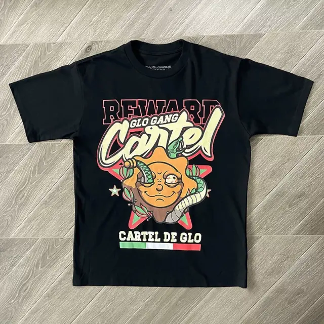 Glo Gang Boyz Smiley Cartoon Cotton T-Shirt