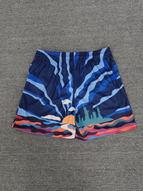 Eric Emanuel Black Blue Stripe Mesh Shorts