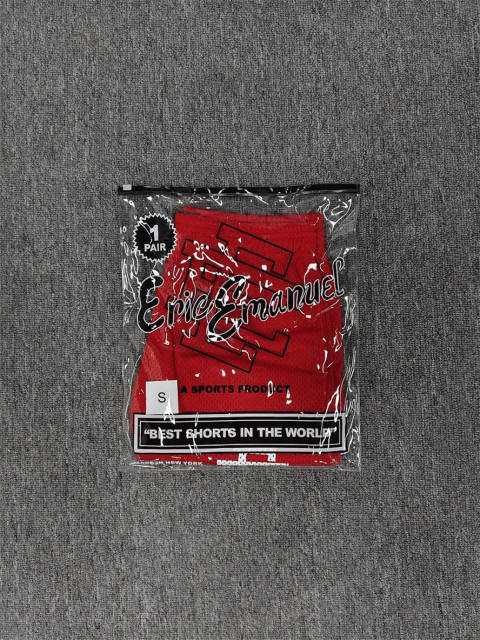 1:1 Top Qualtiy Eric Emanuel Red I Love NY EE Logo Mesh Shorts