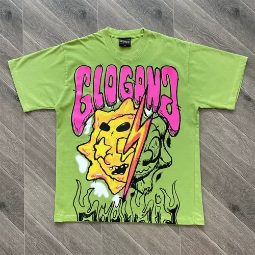 Glo Gang Lightning Sun Mascot Yellow T-Shirt