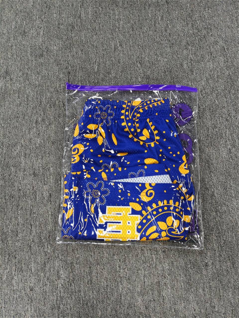 1:1 Top Qualtiy Eric Emanuel Bandana Purple Shorts