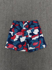 1:1 Top Qualtiy Eric Emanuel Navy Red White Blue Camo Blob EE Logo Mesh Shorts