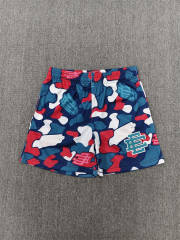 1:1 Top Qualtiy Eric Emanuel Navy Red White Blue Camo Blob EE Logo Mesh Shorts