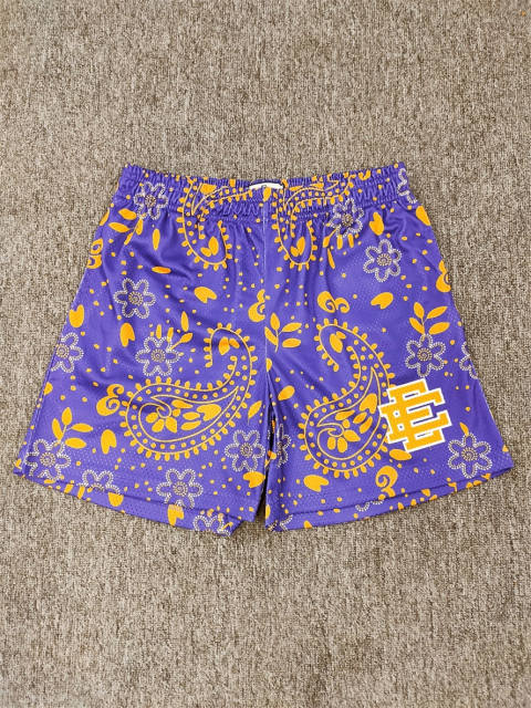 1:1 Top Qualtiy Eric Emanuel Bandana Purple Shorts