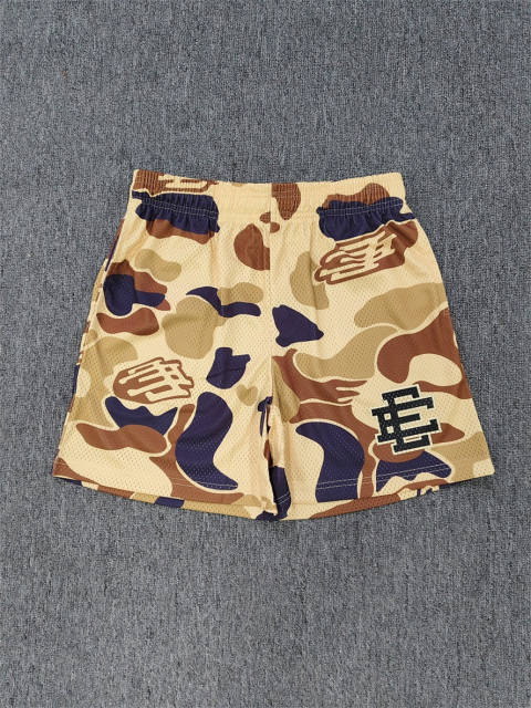 1:1 Top Qualtiy Eric Emanuel Camo EE Logo Mesh Shorts
