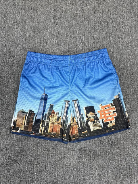1:1 Top Qualtiy Eric Emanuel Blue City Skyline Print Mesh Shorts