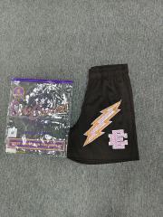 1:1 Top Qualtiy Eric Emanuel Black Feather Graphic Mesh Shorts