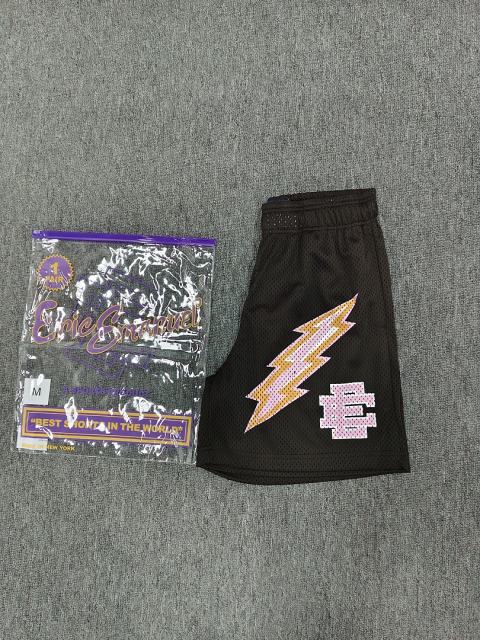 1:1 Top Qualtiy Eric Emanuel Black Feather Graphic Mesh Shorts