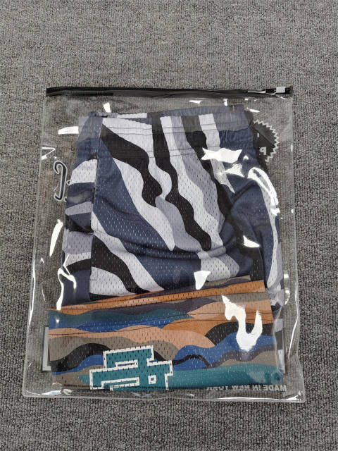 1:1 Top Qualtiy Eric Emanuel Black Grey Stripe Mesh Shorts