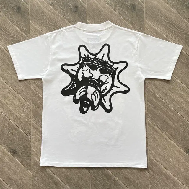 Glo Gang Heart Knife Cartoon Graphic Black T-Shirt