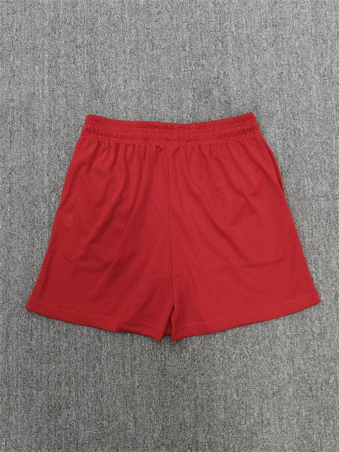 1:1 Top Qualtiy Eric Emanuel Red Double Lightning Bolt EE Logo Mesh Shorts