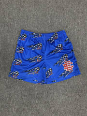 1:1 Top Qualtiy Eric Emanuel Blue Stay Fast Racing Flag EE Logo Mesh Shorts