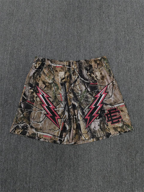 1:1 Top Qualtiy Eric Emanuel Realtree Camo Lightning EE Logo Mesh Shorts