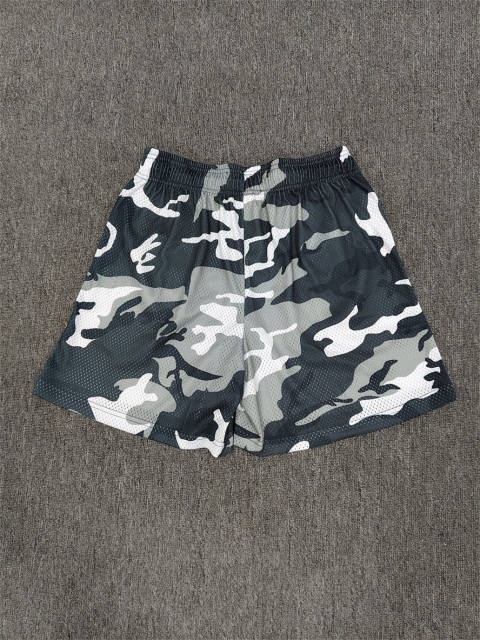 1:1 Top Qualtiy Eric Emanuel Black White Abstract Camo Mesh Shorts