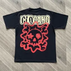 Glo Gang Skeleton Sun Character Graphic Black T-Shirt