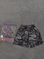 1:1 Top Qualtiy Eric Emanuel Black Bandana EE Logo Mesh Shorts