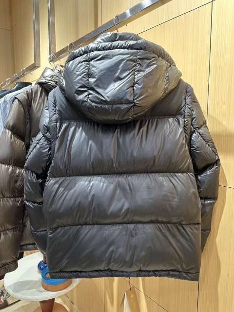 1:1 quality version Knight Logo Plaid Placket Hooded Quilted Down Jacket 3 colors 29481498