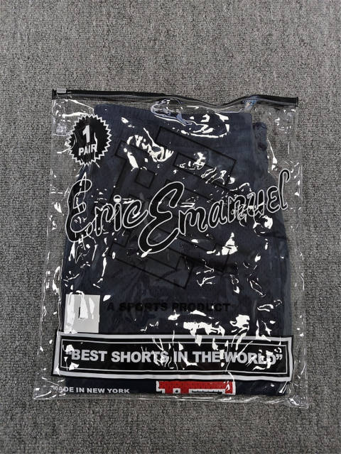 1:1 Top Qualtiy Eric Emanuel Navy A Logo EE Logo Mesh Shorts