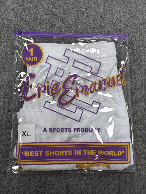 1:1 Top Qualtiy Eric Emanuel White New York Knicks EE Logo Mesh Shorts