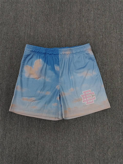 1:1 Top Qualtiy Eric Emanuel Sky Cloud Allover Print EE Logo Mesh Shorts