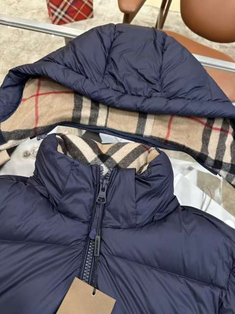 1:1 quality version Classic Plaid-Lined Hooded Quilted Casual Zip-Up Down Jacket 2 colors 29481390