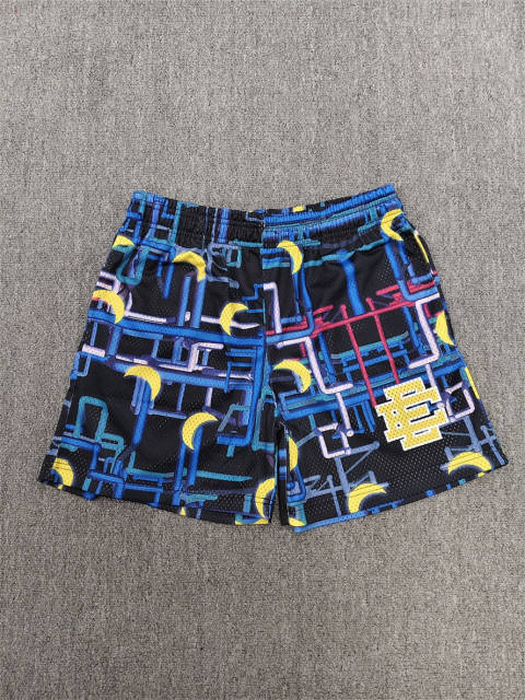 1:1 Top Qualtiy Eric Emanuel Colorful Pipe Moon EE Logo Mesh Shorts