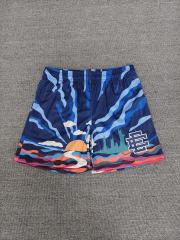 Eric Emanuel Black Blue Stripe Mesh Shorts