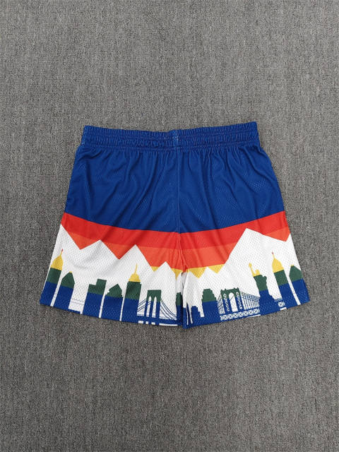 1:1 Top Qualtiy Eric Emanuel White Mountain Skyline Print Mesh Shorts