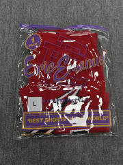 1:1 Top Qualtiy Eric Emanuel Red Double Lightning Bolt EE Logo Mesh Shorts