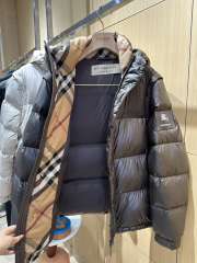 1:1 quality version Knight Logo Plaid Placket Hooded Quilted Down Jacket 3 colors 29481498