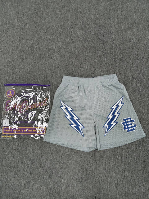 1:1 Top Qualtiy Eric Emanuel Grey Lightning EE Logo Mesh Shorts