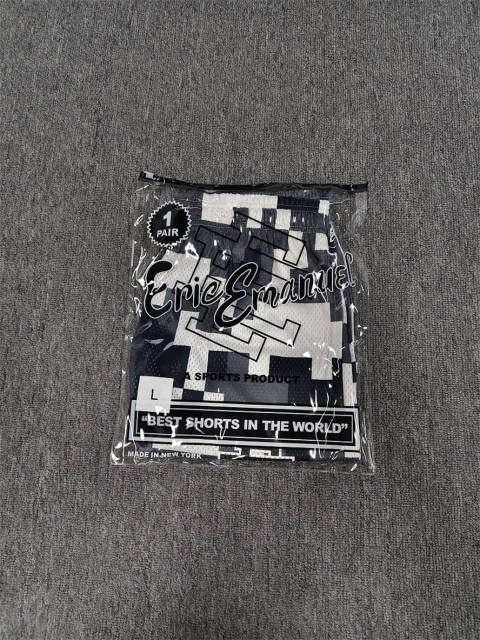 1:1 Top Qualtiy Eric Emanuel Pixel Camo EE Logo Mesh Shorts