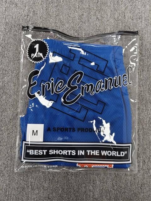 1:1 Top Qualtiy Eric Emanuel Blue NY Knicks EE Logo Mesh Shorts