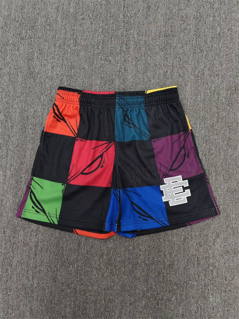 1:1 Top Qualtiy Eric Emanuel Multicolor Allover EE Letter Print Mesh Shorts