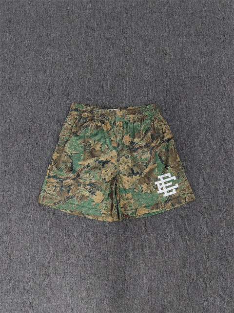 1:1 Top Qualtiy Eric Emanuel Green Real Tree Camo EE Logo Mesh Shorts